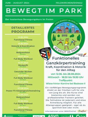 Bewegt im Park Programm 2024